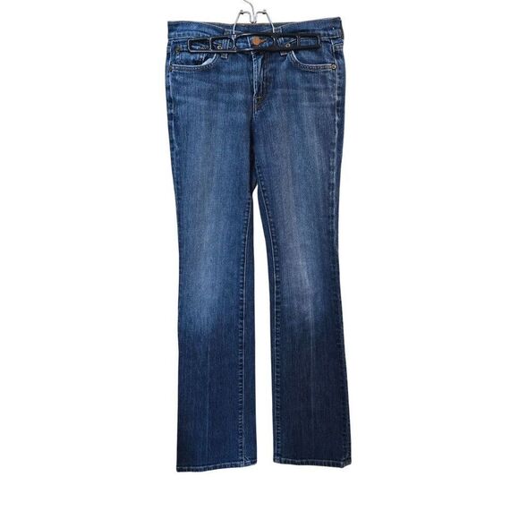 Lucky Brand Bootcut Jeans Sz 4 Med. Wash Denim Flap Button Pockets Vintage Style - Picture 1 of 10
